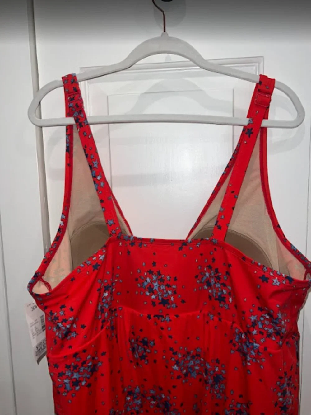 NWT Catherine's One-Piece Swim Dress, Red/Blue Stars - Plus Size 28W - Picture 4 of 8